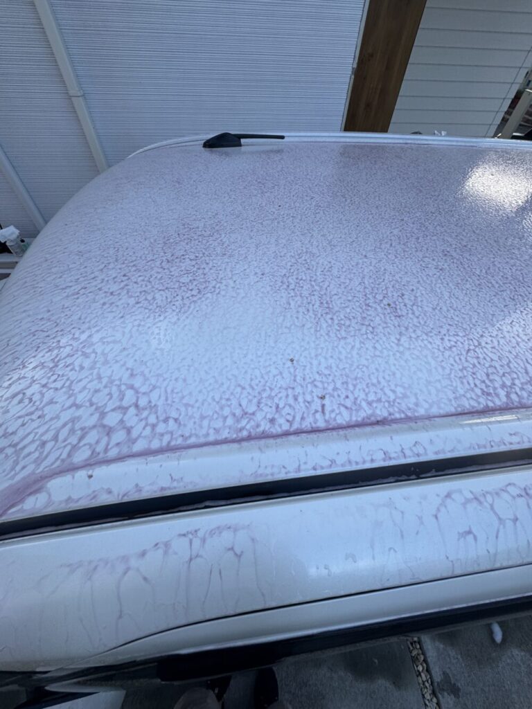 鉄粉除去剤が反応している車