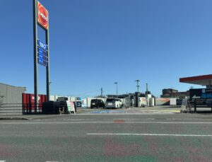 洗車場の入り口